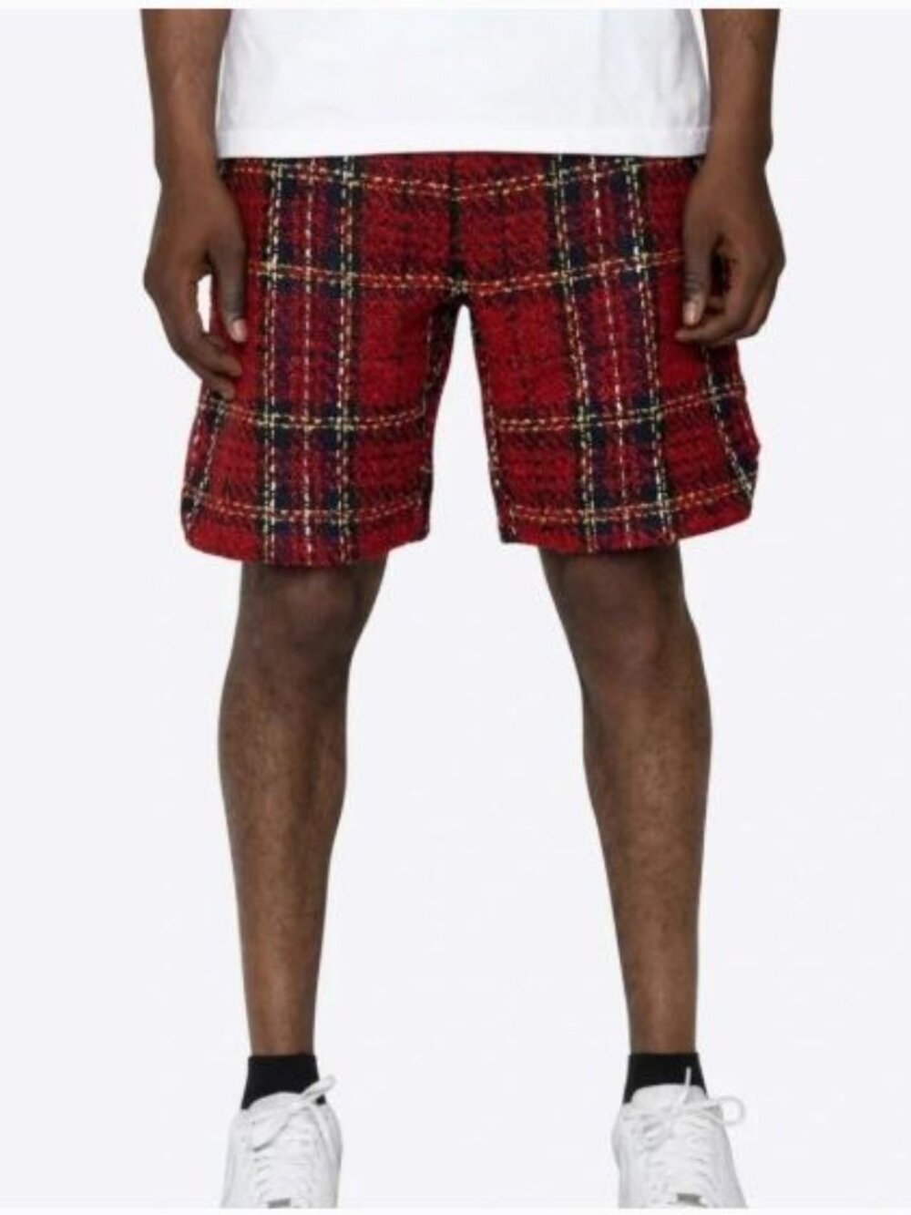 Ruby Red Tweed Shorts - Picture 3 of 4
